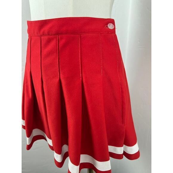 VINTAGE PEP SUPPLY RED & WHITE CHEER SKIRT (Junior Size: 11) - Picture 4 of 7